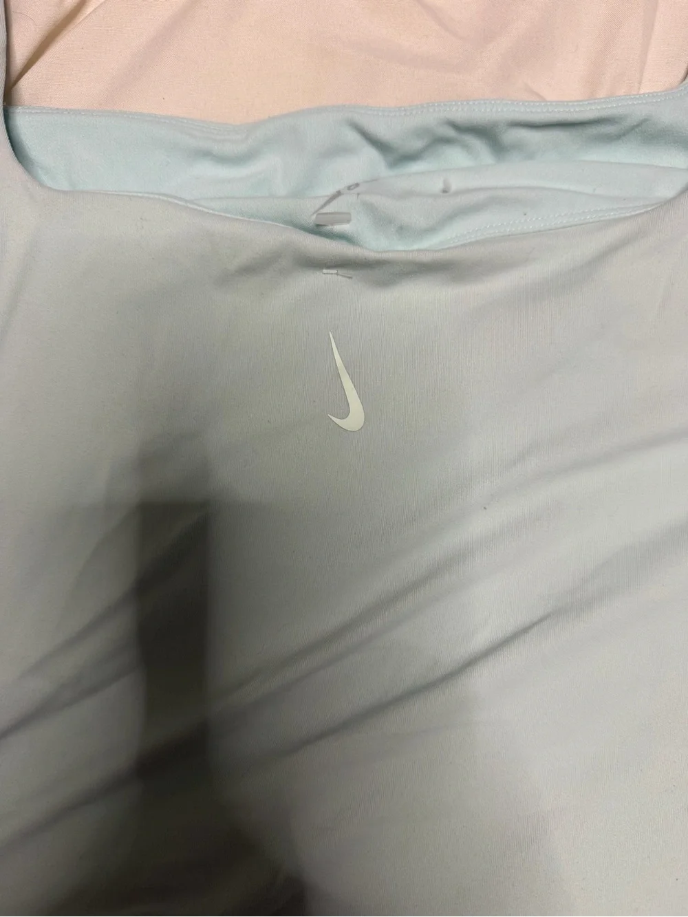 Nike Light Blue Square Neck Tank Top with built in bra